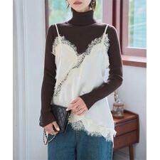 サテンレースキャミソール [C7751]