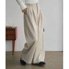 [ 裏起毛 ] 裏フリースタックワイドパンツ [M4339]