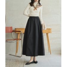 [ 2点セット ] スカーフ付き切替フレアスカート [M4298]