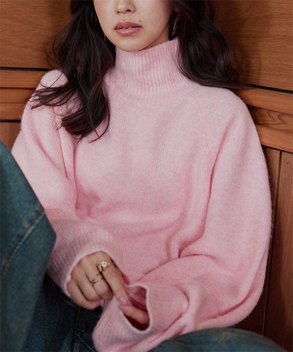 ハイネック起毛糸ニットトップス [N1269] | 神戸レタス(KOBE LETTUCE