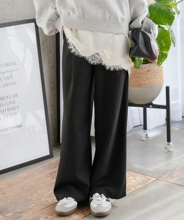 [�}���C][ Petitle / �v�`�� ] �E�G�X�g�X�g�����O�C�[�W�[�p���c [M4350]/�_�˃��^�X�iKOBE LETTUCE�j �u���b�N