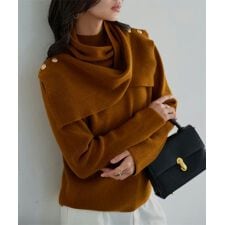 ストールレイヤード風ニット [N1325]