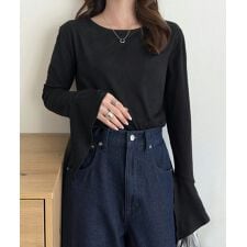 [ Petitle / プチレ ] フレアスリーブTシャツ [C7781]