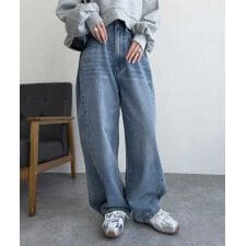 [ Petitle / プチレ ] 裾2wayサイドタックデニムパンツ [M4355]