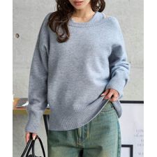 ノースリーブニット×ゆったりニットトップス2点セット [N1339]