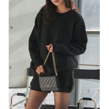 クルーネックニット×ショートパンツ2点セット [N1340]