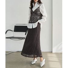 [ 2点セット ] レースキャミ スカートセットアップ [E3570]