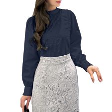 [岡部あゆみさんコラボ]選べる2タイプフリルデザインブラウス[C7772]