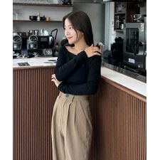 [ yuiさんコラボ ]選べる2タイプ長袖 デザインカットソー [C7853]