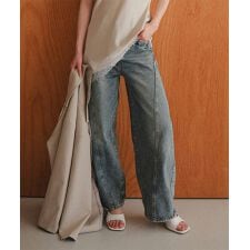 カーブデニムパンツ [M4395]