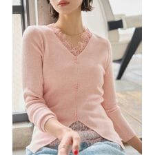 レースドッキングニット [N1330]