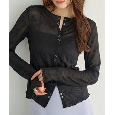 花柄シアーカーディガン [C7798]