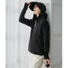 [ UVカット＆接触冷感 ] 選べる2タイプ 取り外しサンバイザー付きパーカー [C7760]