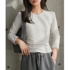 選べる2タイプ 肩パッド入りロンT [C7821]