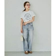 [ 田中亜希子さんコラボ ]選べるサイズ センタープレスストレートデニム [M4325]
