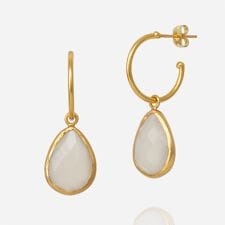 フープ＆天然石ピアス