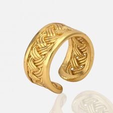 編み目模様のデザインリング