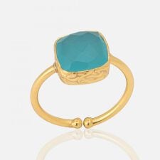 スクエア天然石リング