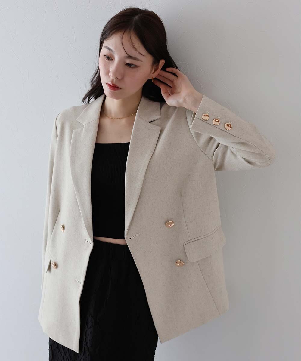 FRAY.ID セミシアージャケット　アイボリー セミシアージャケット(ジャケット)｜アウター｜FRAY I.D（フレイ