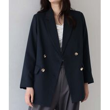 ニュアンスボタンダブルジャケット