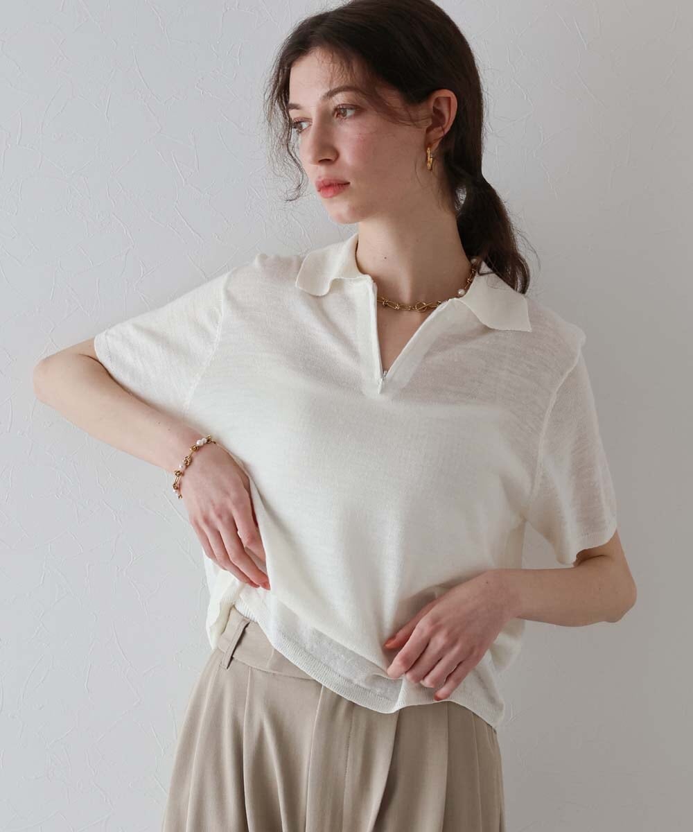 ウォッシャブル】【接触冷感】スリーブレスドライタッチポロ