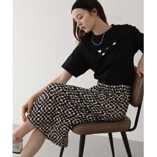 クロシェ編みレースニットスカート