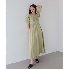 スパンコール刺繍ワンピース