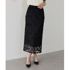 フラワーレースタイトスカート