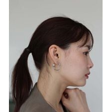 ニュアンスフープピアス / サージカルステンレス