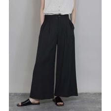 麻混ワイドパンツ