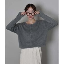 ウール混ベーシックカーディガン