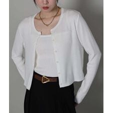 ウール混ベーシックカーディガン