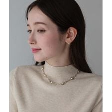 パールシェルモチーフネックレス / ニッケルフリー