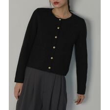 ゴールドボタンラメニットジャケット