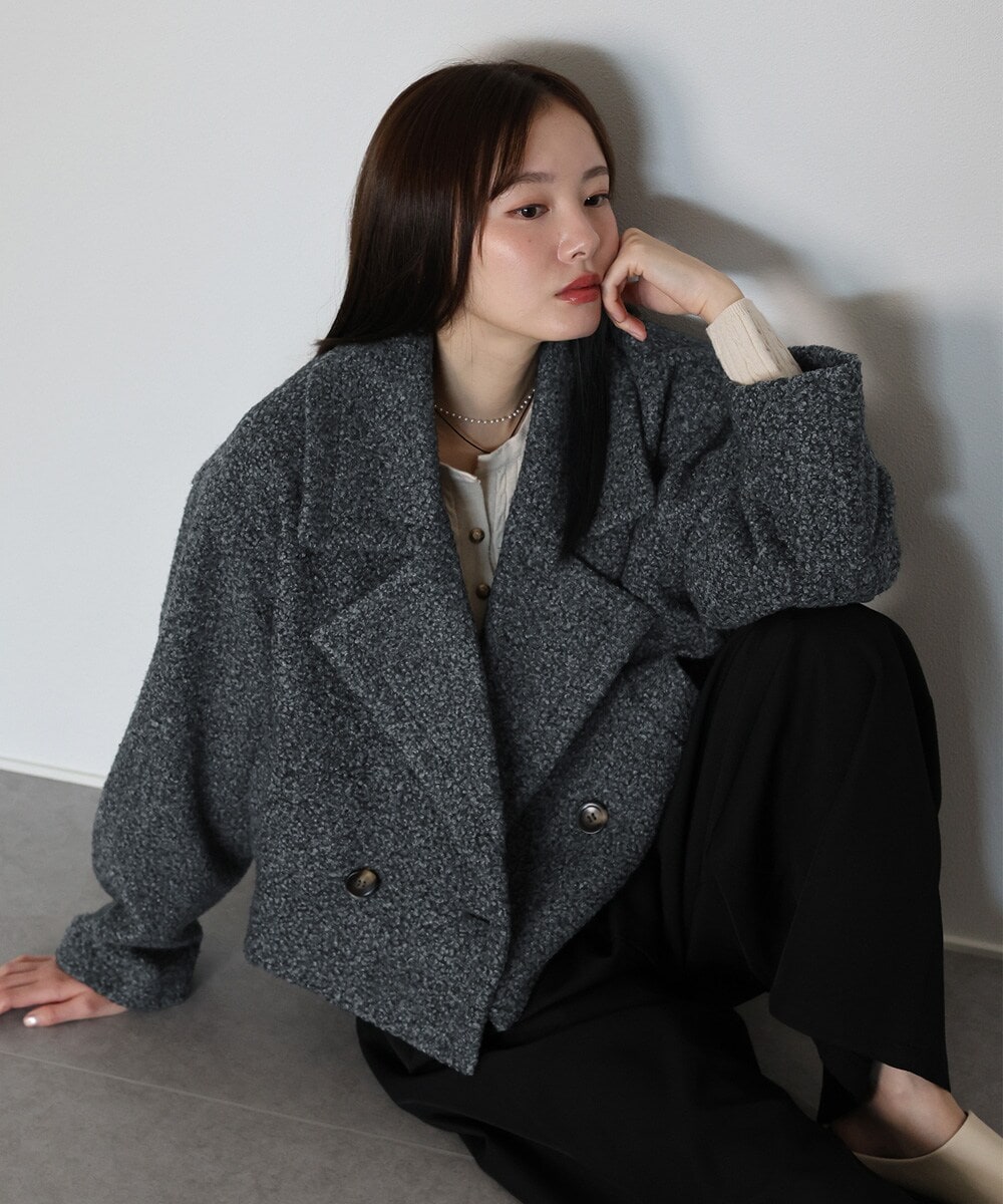 ウールビーバーノーカラーコート | ナチュラルビューティーベーシック