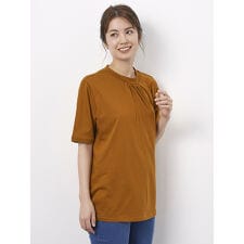 60/2天竺ネックギャザーハイネック