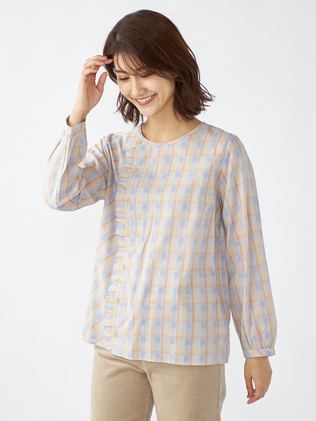 エレメント オブ シンプルライフ（element of SIMPLE LIFE）/アーティーチェックブラウス ルジールチェックブラウス | エレメント オブ シンプルライフ(element