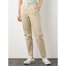 コットン/ポリエステル ストレートパンツ