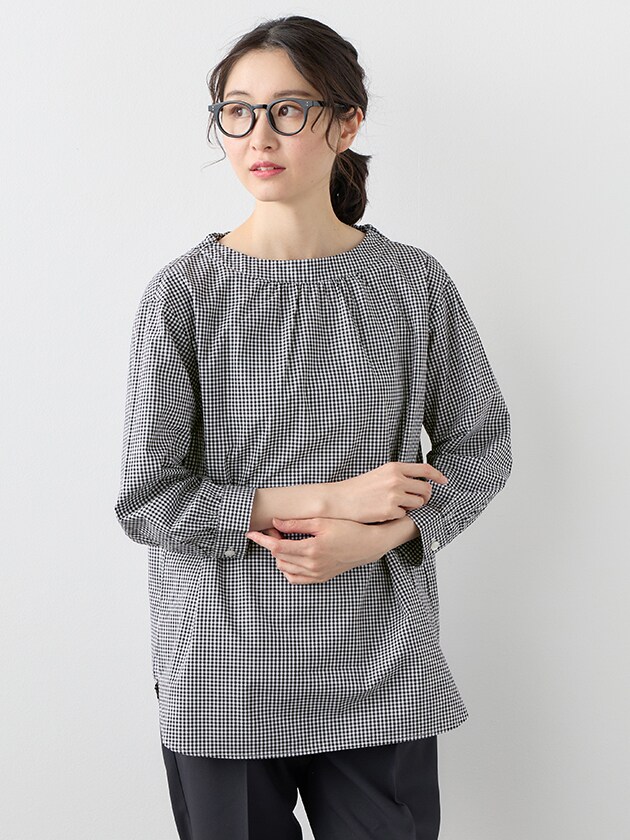 エレメント オブ シンプルライフ（element of SIMPLE LIFE）/ミニギンガムブラウス ミニギンガムブラウス | エレメント オブ シンプルライフ(element of