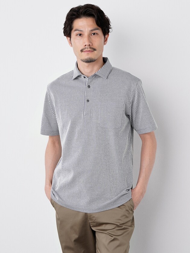 椿ウールマルチストライプ長袖シャツ | エレメント オブ シンプル