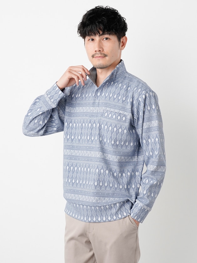 ふくれジャカードハーフジップ | エレメント オブ シンプルライフ