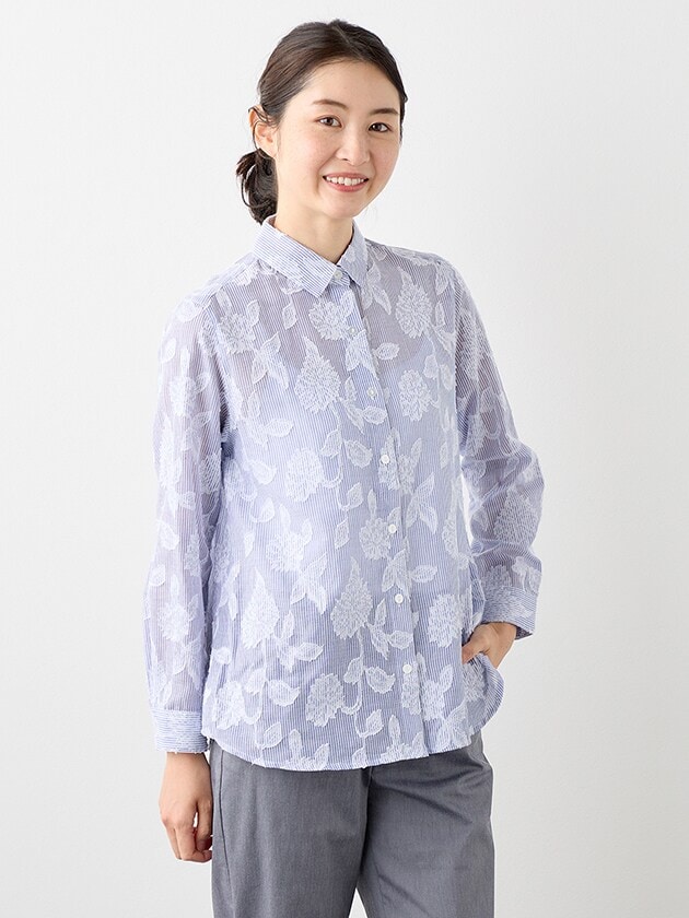 エレメント オブ シンプルライフ（element of SIMPLE LIFE）/スプリングサラサブラウス スプリングサラサブラウス | エレメント オブ シンプルライフ(element