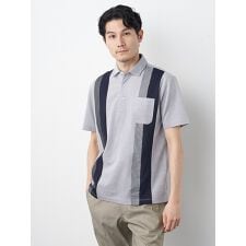 布帛切替半袖ﾎﾟﾛｼｬﾂ