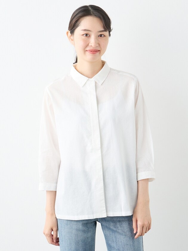 ドローイングフラワープリントブラウス | エレメント オブ シンプル