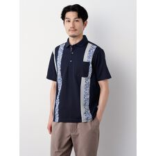 エレメント オブ シンプルライフ(element of SIMPLE LIFE)のﾌﾟﾘﾝﾄ切替ｶﾉｺ半袖ﾎﾟﾛｼｬﾂ