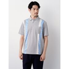 エレメント オブ シンプルライフ(element of SIMPLE LIFE)のﾌﾟﾘﾝﾄ切替ｶﾉｺ半袖ﾎﾟﾛｼｬﾂ