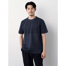 エレメント オブ シンプルライフ(element of SIMPLE LIFE)のﾊﾟﾀｰﾝ切替半袖Tｼｬﾂ