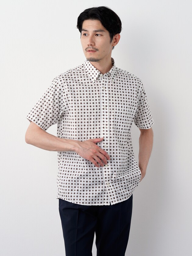 シンプルライフ・ LIBERTY FABRIC 小花柄プリント シャツ 小花柄プリントシャツ Made with Liberty Fabric | エレメント