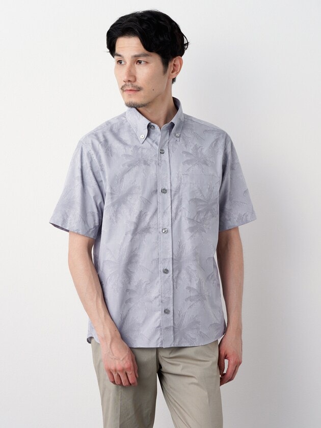 リーフジャカード長袖シャツアウター | エレメント オブ シンプル