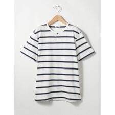 エレメント オブ シンプルライフ(element of SIMPLE LIFE)のﾎﾞｰﾀﾞｰﾍﾝﾘｰﾈｯｸ半袖Tｼｬﾂ